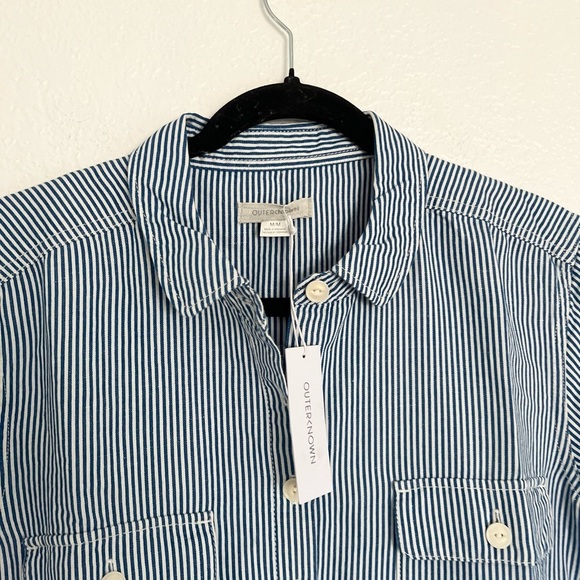 OuterKnown S.E.A Suit Organic Cotton Linen Blend Striped Blue Coverall S… - Picture 4 of 5